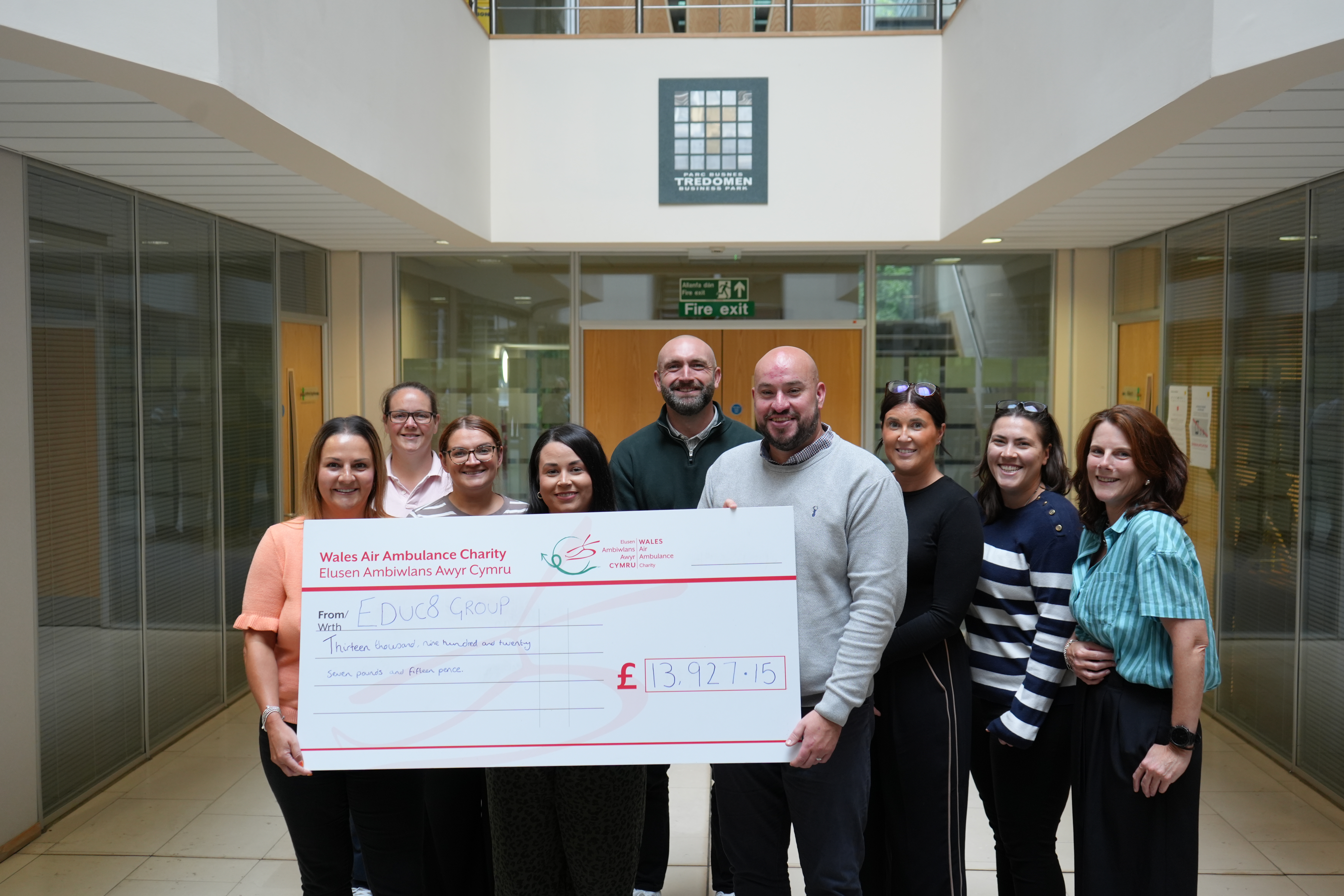 Educ8 Group raises an incredible £13,927.15 for Wales Air Ambulance